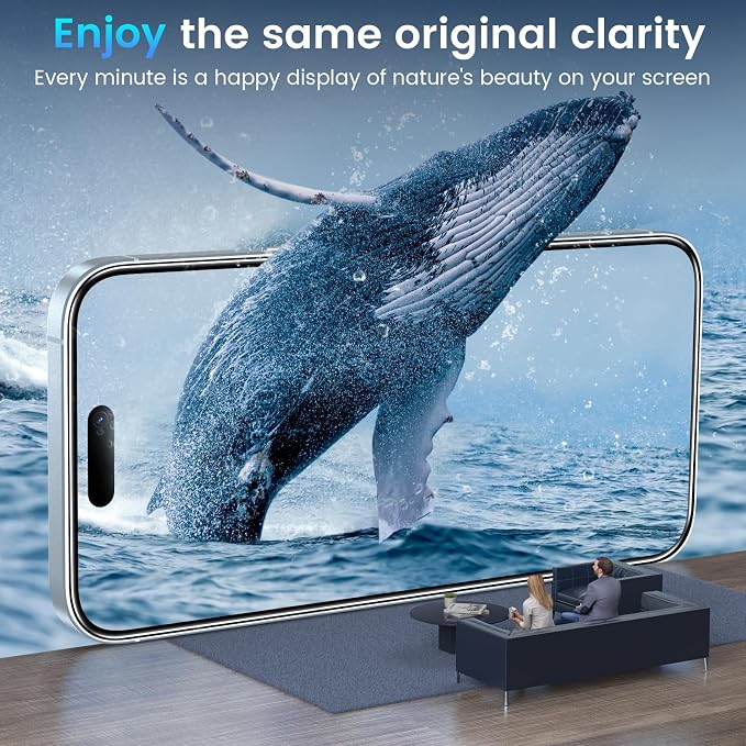 Fotbor Compatible for 3 Pack iPhone Air Screen Protector With 1 Set Camera Lens Protector, 2025 Upgrade 9H+ Premium Tempered Glass 17air, Easy Installation Kits, 6.5 inch - Image 4