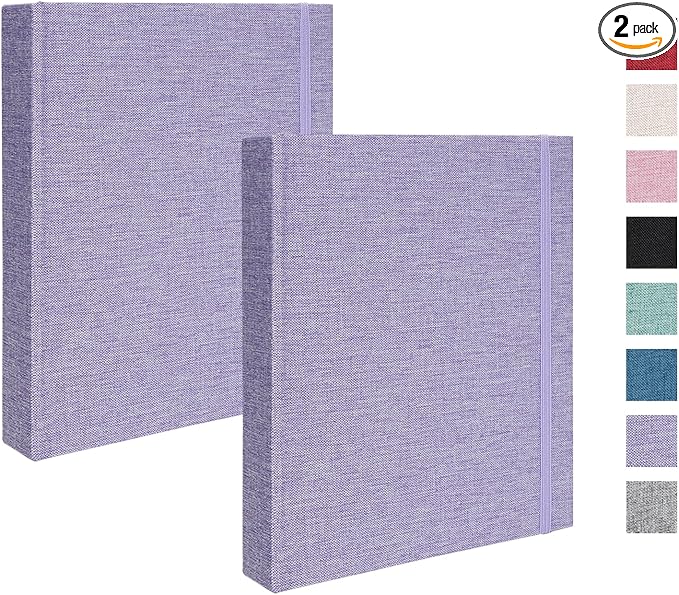 Mini Photo Album (2-Pack) for 2x3" Instax Mini & Polaroid Photos – Each Linen Album Holds 208 Photos by CHERRICH