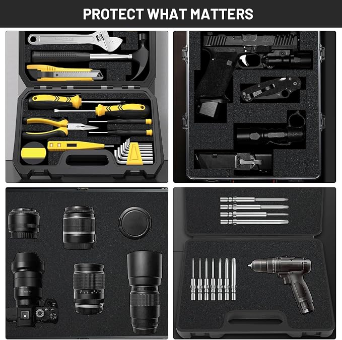 8 PCS 16x12x1 Inch Pick and Pluck Foam Inserts for Cases - Professional-Grade Tool, Game Box & Drawer Organizer - Image 6