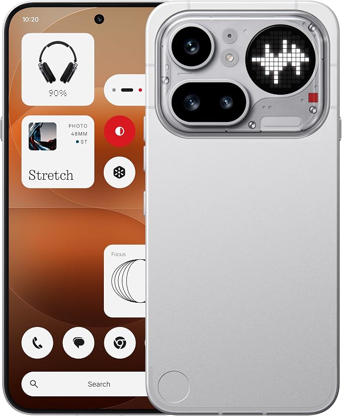 Nothing Phone (4a) Pro Cell Phone 2026 New, Unlocked Android 16 Smartphone, Triple-Lens Camera, AI Photo Edits, 6.83" 144Hz AMOLED Display, 5080mAh Battery, Dual-SIM Glyph Matrix (Sliver, 12+256GB) | Phone by Unknown
