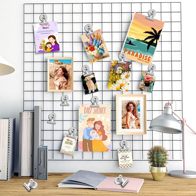 20 Pack Fridge Magnet Refrigerator Magnets, Strong Magnetic Clips, Heavy Duty Clip Magnets for Photo Displays, Whiteboard Magnets for Home, Office, Classroom, Job Ticket Holders - Image 6