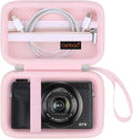 Canboc Camera Case for Canon PowerShot G7 X Mark III/G7X Mark II,Jelly Pink | For SX740/ SX730/ G7X3 Carrying Camera Bag, Zipper Mesh Pocket fits USB Cable, Batteries by Canboc