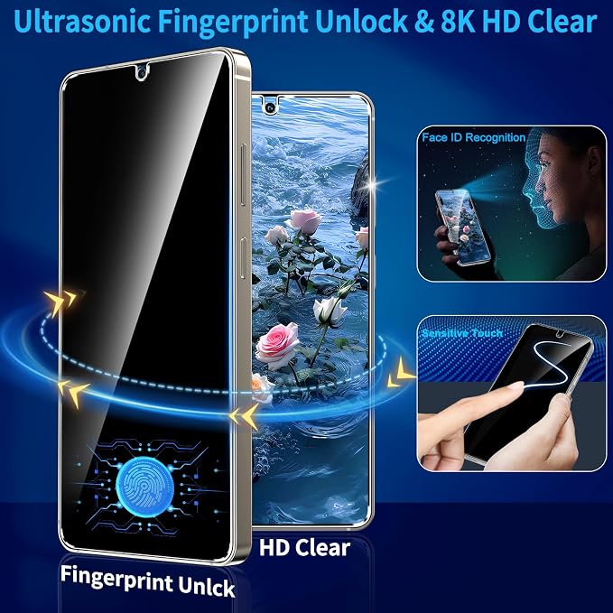 3 Pack Privacy Screen Protector for Samsung Galaxy S24 Ultra Tempered Glass, 9H+ Hardness, 12FT Military Grade Shatterproof, Auto Alignment Frame, Bubble Free Case Friendly HD Clear 6.8 Inch - Image 8
