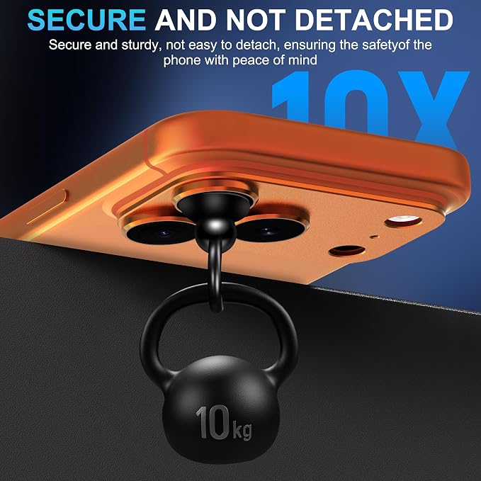 Suoman for iPhone 17 Pro Max Camera Lens Protector -Orange | [All-in-one Frosted] [Strong-Adhesion] Metal Frame Tempered Glass Camera Lens Cover - Image 6