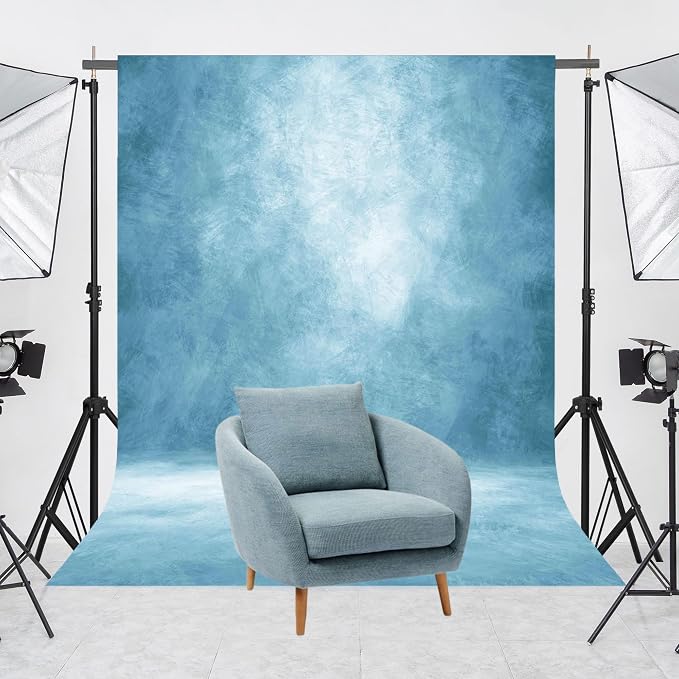 Abstract Photography Backdrop for Photoshoot 8x12ft, Light Blue,No Stand | Professional,Polyester Fabric,Roller Pocket on Top,Vintage Portrait Photo Props Booth Background,Photoshoot Studio - Image 5