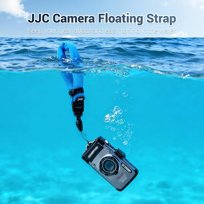 JJC Camera Float Wrist Strap for Olympus Fujifilm Waterproof Camera, Orange | for Olympus TG-7 TG7 TG-6 TG6 TG-5 TG5 TG-4 TG4 Fuji FinePix XP140 XP130 XP90 XP80 Kodak Pixpro WPZ2 Nikon W300 W100 & More - Image 2