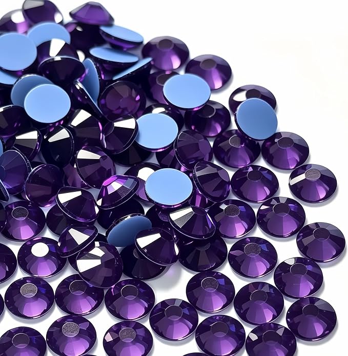 Jollin Hotfix Rhinestones Flatback Crystal Gems 4.8mm SS20, Tanzanite | 1440pcs Hot Fix Crystals Glass Rhinestones for Bedazzling, Crafting, Clothes, Shoes & Accessories DIY Decoration by Jollin