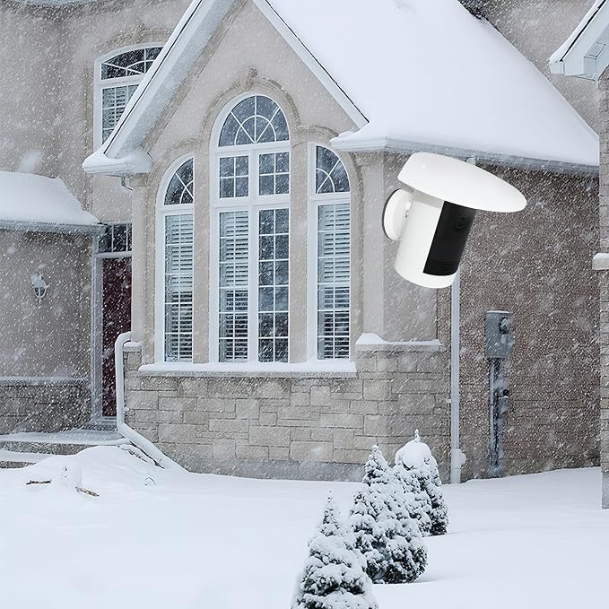 Sun Rain Shade Camera Cover Compatible with Ring Outdoor Cam Plus | Camera Shield Protective Case for Resistant UV, Easy to Install (White) - Image 6