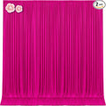 10x12 Hot Pink Backdrop Curtains for Wedding Party Wrinkle Free Backdrops Curtain Drapes Fabric Decoration Fuchsia Photo Back Drop Cloth for Baby Shower Photography Stage Reception 5ft x 12ft,2 Panels by Tao-GePartyDecorations