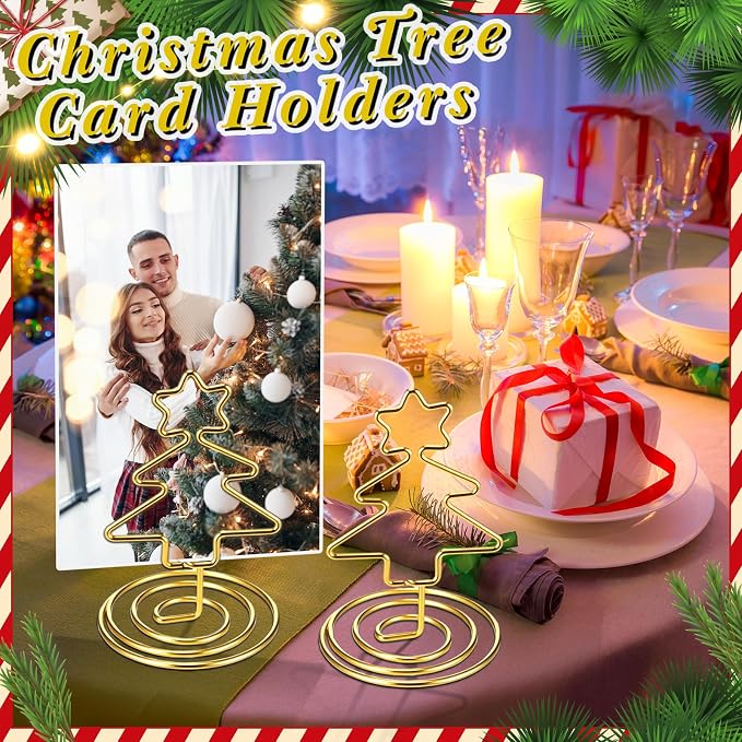 AmazingSpark 36 Pcs 2026 Graduation Gold Photo Holders for Table Centerpieces Metal Photo Holder Gold Picture Display Stands Menu Memo Clips for Graduation Party Table Decoration Supplies(Tree) - Image 5