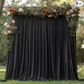 40x10ft Wrinkle-Free Black Backdrop Curtain for Parties Soft Fabric Drapes Wedding Black Curtain Backdrop for Birthday Party Decorations Background for Photography 5x10ft, 8 Panels by ESGOTBME
