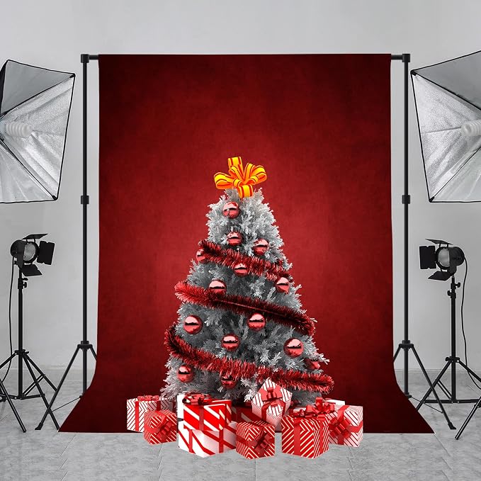 8x10ft Abstract Dark Red Photography Backdrop for Professional Studio Backgrounds Retro Red Photo Backdrop Prop Portrait Photo Backdrops for Photoshoot Ombre Backdrop Curtains Rod Pocket on Top - Image 3