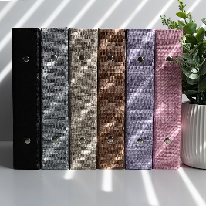 Photo Album For 2X6 Photo Booth Slip In Strips And 4X6 Pictures - 6 Ring Notebook Binder With 20 2 By 6 Sleeves - Fits 80 Photobooth Prints (ROSE PINK - LINEN HARDCOVER, 2X6) - Image 7