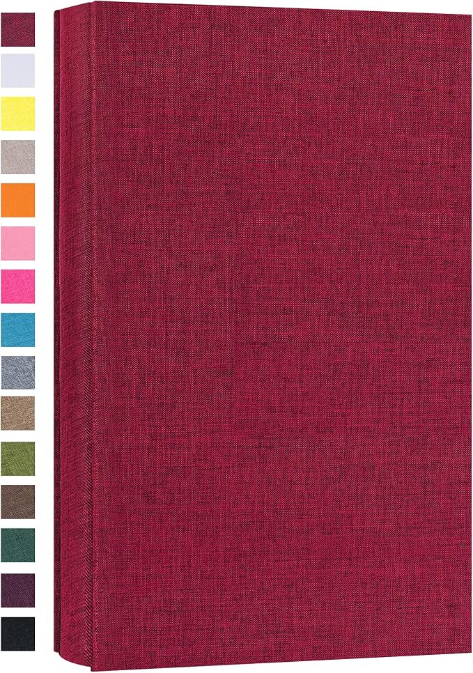 potricher Photo Album 4x6, 300 Pockets, Linen Cover, Red | Small Capacity 4x6 Picture Albums with Horizontal Pockets, 4x6 Photo Book for Family, Wedding, Baby, Anniversary by potricher