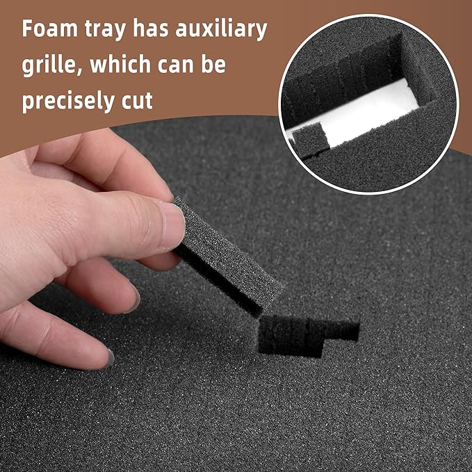 DECOHS 4 Pcs Pick Apart Foam Insert, 16'' x 12'' x 2'' Pre Cube Sheet Foams | Foam Block with Auxiliary Grids, Elastic Packing Foams for Board Game Box Cases Storage Drawer - Image 4