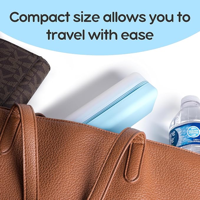 Daily Contact Lens Travel Case, R&L Labels, 30-Lens Holder, (Navy Blue) - Image 9