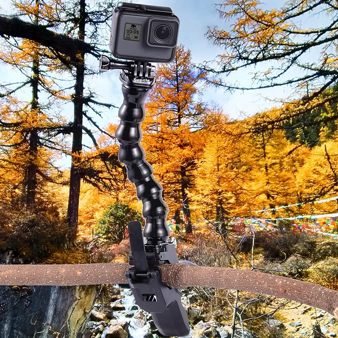 Suptig Jaws Flex Clamp Mount Gooseneck Mount for GoPro Mission Pro Gopro Hero 13 Hero 12 Hero 11 Hero 10 Hero 9 Hero 8 Hero 7 Hero 6 Hero 5 Hero 4 Session Hero 3 Akaso DJI osmo Arlo Action Camera. - Image 4