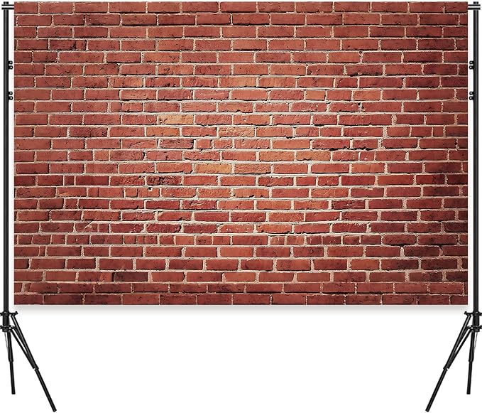 10x6.5 Ft Brick Wall Backdrop Red Brick Photo Backdrop | Background for Halloween Party Christmas Halloween Decoration Photo Booth Prop Banner - Image 3