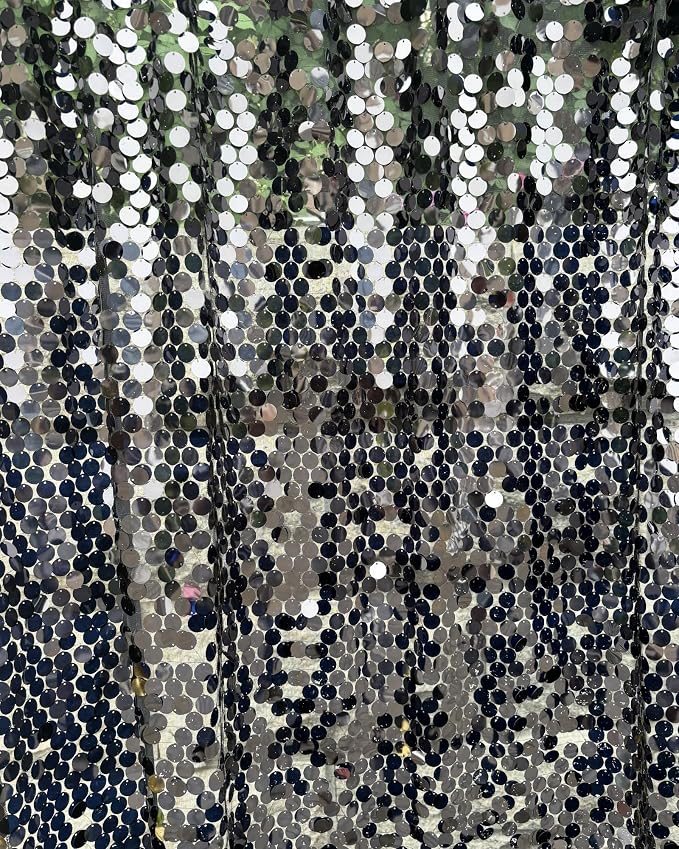 9FTx10FT Black Large Sequin Backdrop for Halloween Party, 1 Panel | 18MM Large Sequins, Glitter Sparkle Photography, Party Wedding Birthday, Wall Decor - Image 5