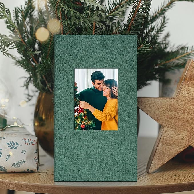 4x6 Slip In Photo Album Holds 300 Pockets Cloth Cover Black | DIY cover window, Acid free pages, PVC free pockets, Family Travel Wedding, Gift ready - Image 8