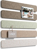 Fluxynara 13" x 2" Felt Wall Panels, Linen Dusk | 5-Pack Includes 35 Push Pins and Adhesive Tabs for Photos, Notes and Decor in Bedroom Doors, Home Office or Studios by FLUXYNARA