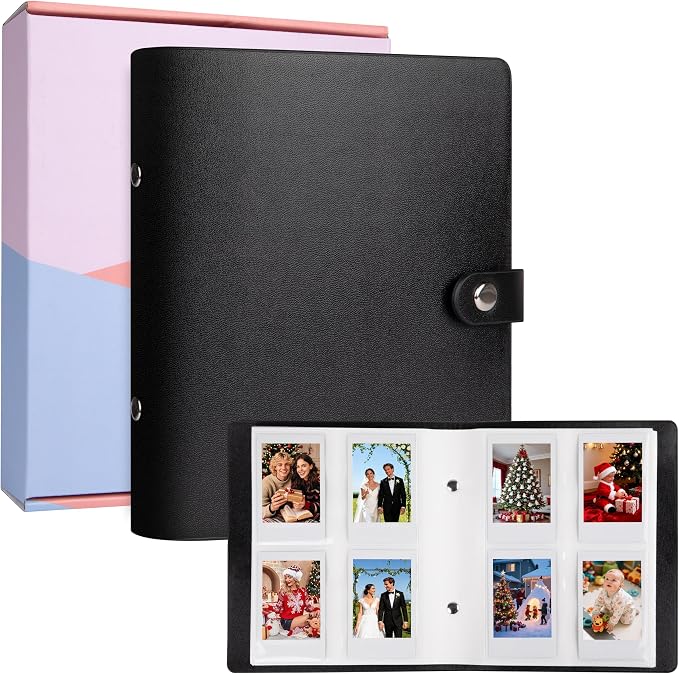 320 Pockets 2x3 Inch Photo Album for Polaroid & Instax Mini Pictures, Black | PU Leather Cover, Gift Box Packaging, Acid-Free Pages, With Snap Closure, Securely Hold all Your Precious Instant Snapshots by VEICEVOL