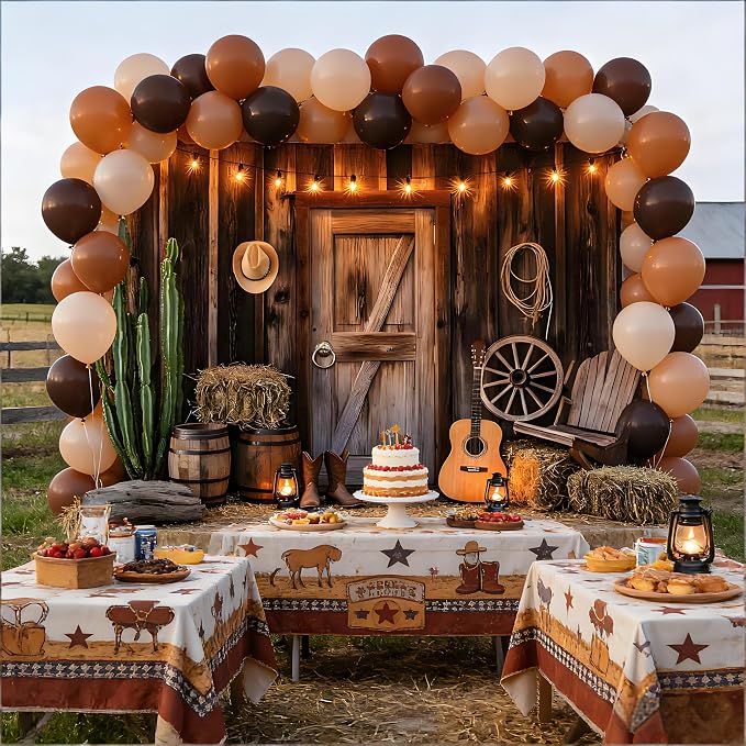 Western Cowboy Backdrop 7x5ft,WildWest Rustic Barn Rodeo Photography Banner - Image 7