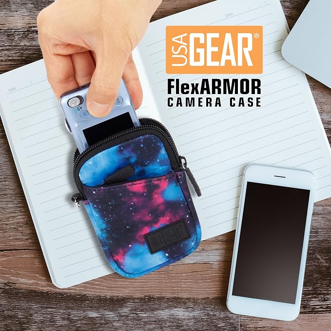 USA Gear Small Camera Pouch with Wrist Strap, Belt Loop - Small Digital Camera Case Fits Canon Powershot, Sony Cybershot, Nikon Coolpix, Kodak PIXPRO, G7 Mark iii - Fits 4.5 Inch Models - Image 7