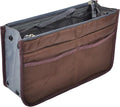 Vercord Purse Organizer Insert for Handbags Bag Organizers Inside Tote Pocketbook Women Nurse Nylon 13 Pockets Coffee Large by Vercord