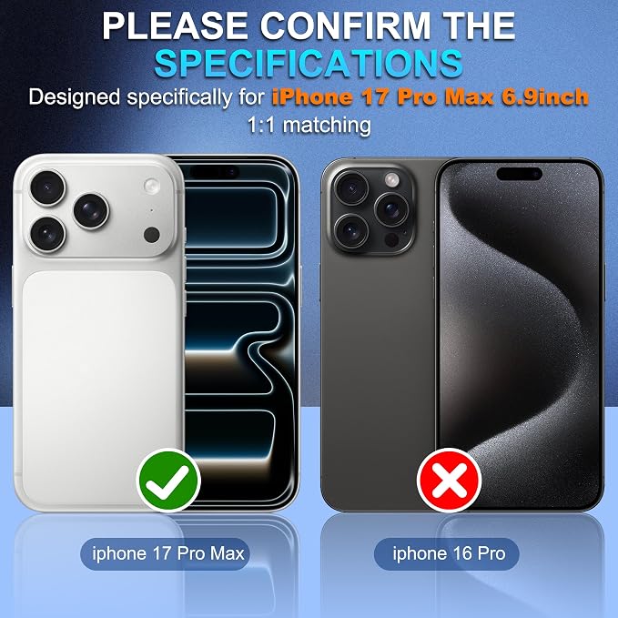 Suoman for iPhone 17 Pro Max Camera Lens Protector -Grey | [All-in-one Frosted] [Strong-Adhesion] Metal Frame Tempered Glass Camera Lens Cover - Image 2