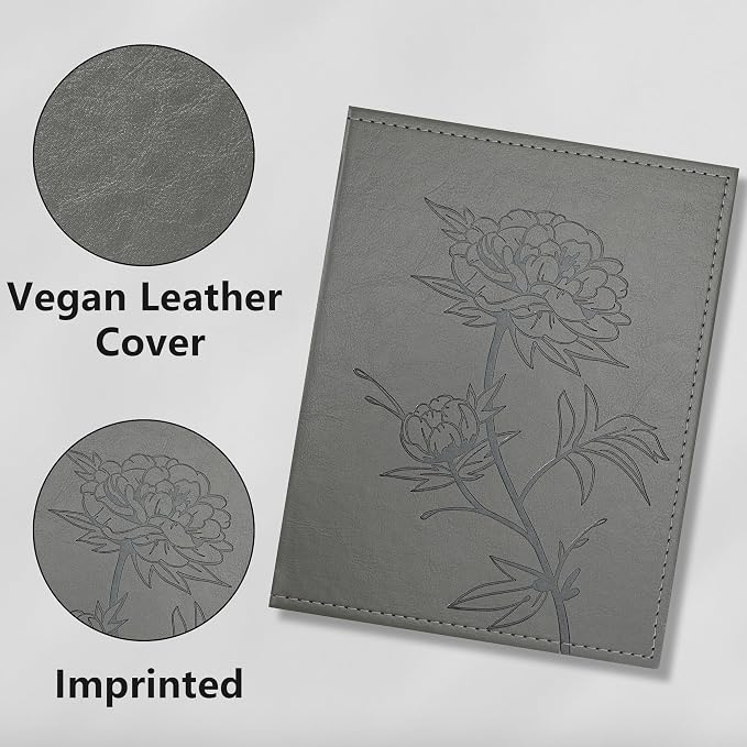 Vienrose 4x6 Photo Album 2 Pack Holds 100 Photos Each Vegan Leather | Vertical pockets, Grey, Portable, Memory album, Family Wedding Baby Travel - Image 6