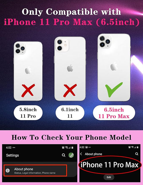 (2in1 for iPhone 11 Pro Max Case Cute UFO for Women Cool Aliens Phone Cover Fashion Universe Unique Design with Slide Camera Cover Protective Case for iPhone 11 ProMax 6.5'' - Image 2