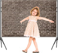 7x5 Ft Brick Wall Party Backdrop，Polyester Fabric Brown Brick Sign Photo Backdrops Background for Halloween Party Wedding Graduation Home Decoration Photo Booth Prop Banner by Dormirpilow