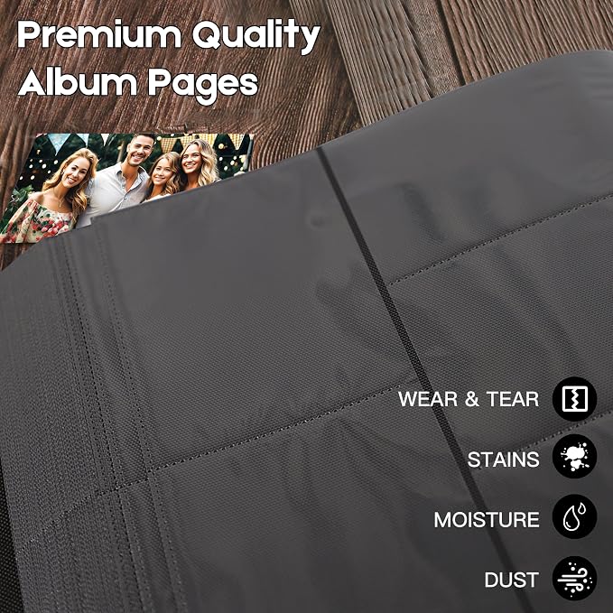 Extra Large Capacity 4x6 Photo Album, Holds 1000 Photos, Purple | Linen Hardcover, Horizontal & Vertical 4x6 Pockets, Removable Acid-Free Pages, Front Display Window, Family, Wedding & Travel - Image 5
