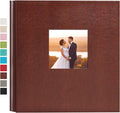 potricher Large Photo Album 4x6 1000 Photos, Leather Cover, Brown | Large Capacity Picture Albums with 1000 Horizontal and Vertical Pockets, Photo Book for Family, Wedding, Anniversary, Baby by potricher