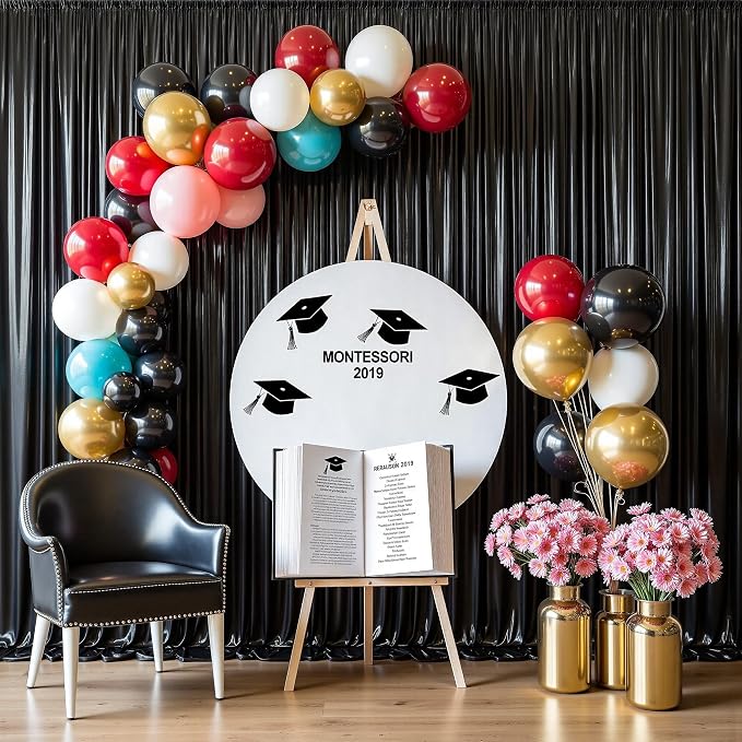 Outpain Thick 30 ft x 10 ft Black Sequin Backdrop Curtain for Parties, Wrinkle Free Glitter Photo Backdrop Drapes 6 Panels 5x10ft Black Back Drop Cloth for Wedding Christmas Photography Background - Image 8