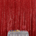Poise3EHome 8FT x 8FT Sequin Photography Backdrop Curtain for Party Decoration, Red by Poise3EHome