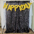 9FTx10FT Black Large Sequin Backdrop for Halloween Party, 1 Panel | 18MM Large Sequins, Glitter Sparkle Photography, Party Wedding Birthday, Wall Decor by HMQIANG