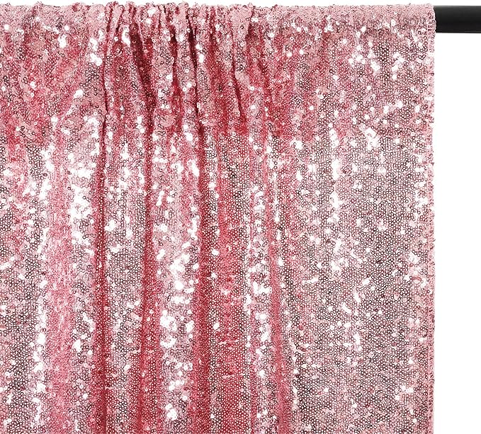 Poise3EHome 10FT x 10FT Sequin Photography Backdrop Curtain for Party Decoration, Fuchsia Pink - Image 5