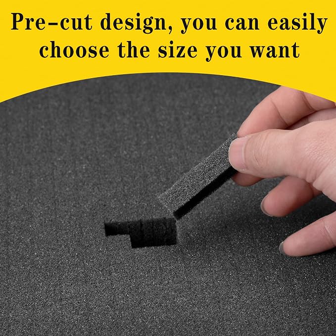 4 Pcs Pick Apart Foam Insert, 2 Size Pre Cube Sheet Foams with Bottom Use | 12 Inch Length Tool Box Foam, Elastic Packing Foams for Board Game Box Cases Storage Drawer - Image 4