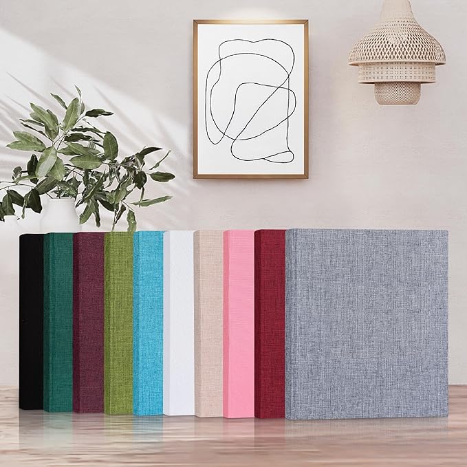 Mublalbum 2 Pack Small 8x10 Photo Album, 52 Pockets, Linen Cover,Beige | Linen Cover, Portable Mini Picture Book, Holds 52 Vertical Pockets for Artwork Postcards, Picture Storage - Image 6
