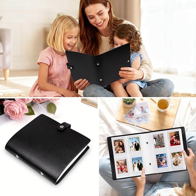 320 Pockets 2x3 Inch Photo Album for Polaroid & Instax Mini Pictures, Black | PU Leather Cover, Gift Box Packaging, Acid-Free Pages, With Snap Closure, Securely Hold all Your Precious Instant Snapshots - Image 8