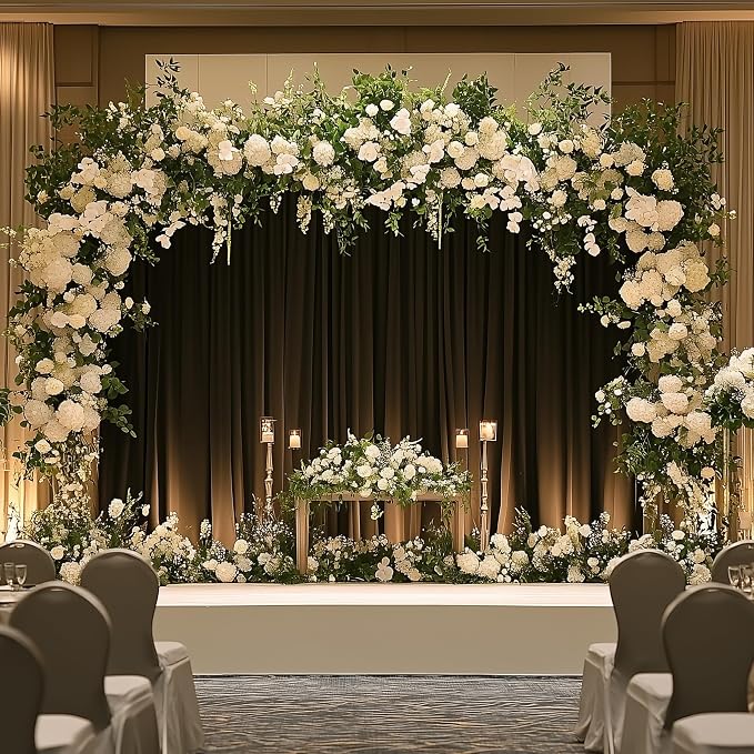 Black Backdrop Curtain for Wedding Parties Backdrop Drapes 10x10FT | Wrinkle Free Polyester Curtain Backdrop Black Draping Fabric for Backdrop Photoshoot Birthday Party Background,2 Panel 5x10FT - Image 6