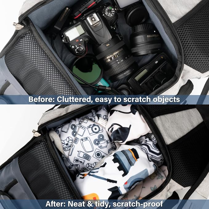 Walking Way Protective Wrap, Self-Adhesive Magic Cloth Camera Wrap, Storage Cloth, Anti-Scratch, Dustproof, Washable Lens Pouch for DSLR, Smartphones, Laptops, Cosmetic - Image 5