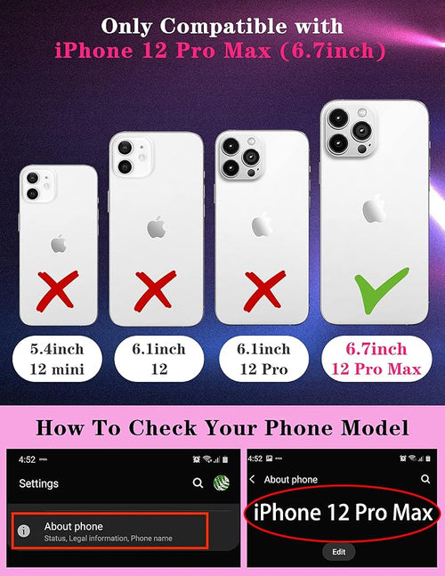 (2in1 for iPhone 12 Pro Max Case Skull for Women Cute Skeleton Yoga Phone Cover Funny Ghost Horror Design with Slide Camera Cover Protective Cool Black Teen Cases for iPhone 12 ProMax 6.7'' - Image 2