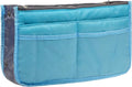 Vercord Purse Organizer Insert for Handbags Bag Organizers Inside Tote Pocketbook Women Nurse Nylon 13 Pockets Blue Medium by Vercord