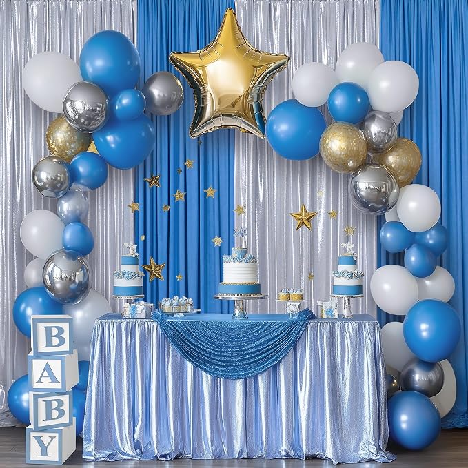 Outpain 10x10ft Silver Sequin Backdrop Curtains -Heavy Duty Gold Photography Backdrops with Non-Shedding Glitter, Wrinkle-Free Stage Drapes for Wedding/Christmas/Studio Shoots (5x10ft 2 Panels) - Image 7