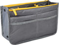 Vercord Purse Organizer Insert for Handbags Bag Organizers Inside Tote Pocketbook Women Nurse Nylon 13 Pockets Grey Medium by Vercord
