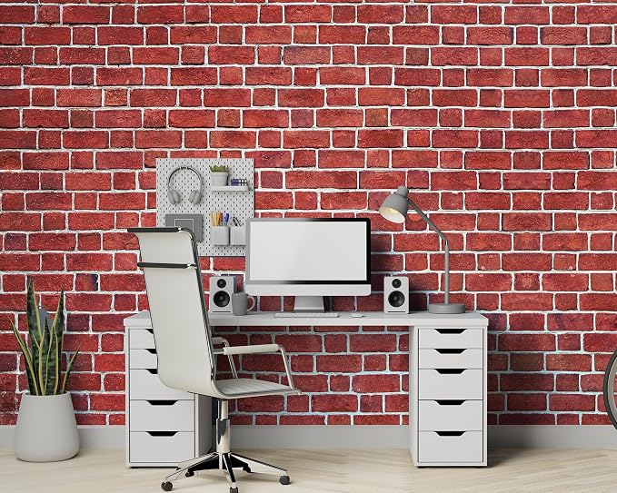 15 x 10 ft Red Brick Wall Backdrop Fabric Brick Photo Background | Large Polyester Brick Backdrop Cover for Photoshoot Home Fireplace Decoration, Newborn Birthday Party Decor - Image 5