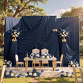 20ftx10ft Navy Blue Backdrop Curtains for Parties, Wrinkle Free Navy Photo Curtains Backdrop Drapes 4 Panels Back Drop Cloth Drapery for Wedding Birthday Photography Background by CO-AVE